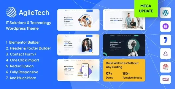 Agiletech - IT Solutions Service Technology Saas Software Startup WordPress Theme