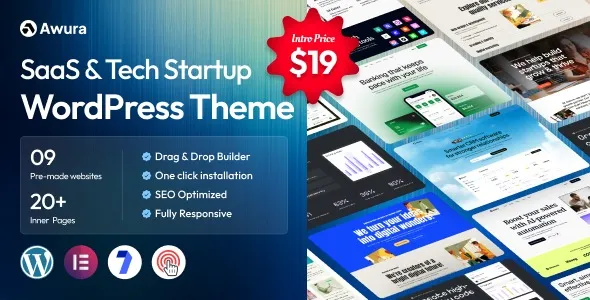 Awura - SaaS & Startup WordPress Theme