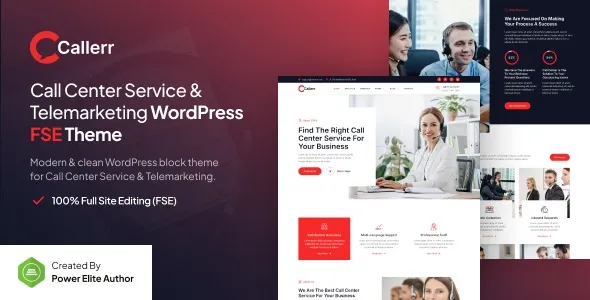 Callerr - Call Center Service & Telemarketing FSE WordPress Theme