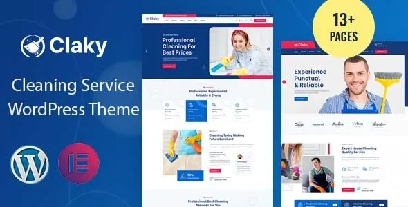 Claky 1.0.3 – Cleaning Services WordPress Theme