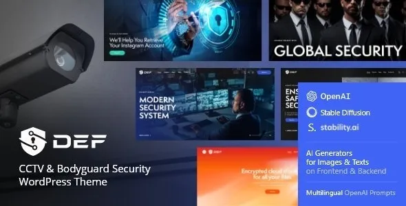 Def – CCTV & Bodyguard Security WordPress Theme