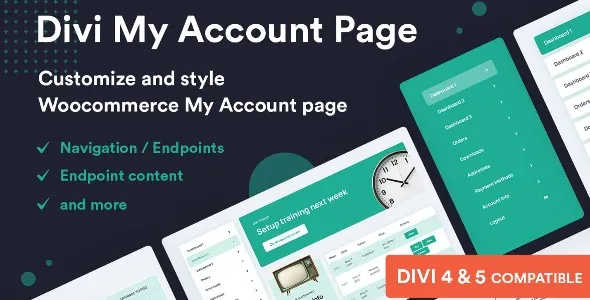 Divi My Account Page