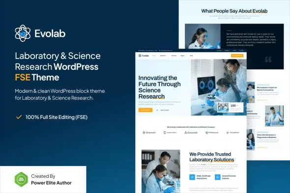 Evolab - Laboratory & Science Research WP Theme