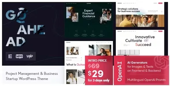 GoAhead - Business Startup WordPress Theme