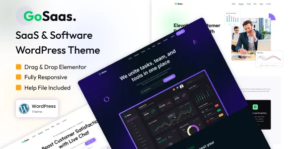 Gosaas - SaaS & Software WordPress Theme
