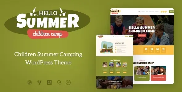 Hello Summer – A Children Holiday Camp WordPress Theme