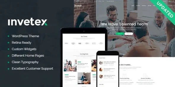 Invetex - Business Consulting & Investments WordPress Theme + RTL