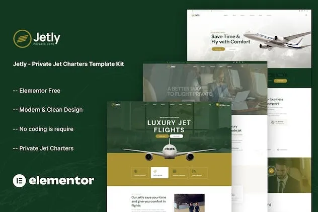 Jetly – Private Jet Charters WordPress Theme