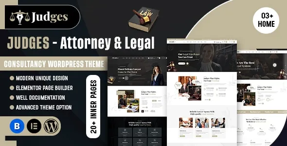 Judges - Attorney & Legal Consultancy WordPress Theme