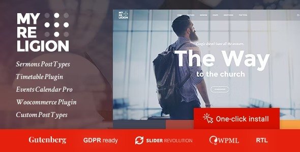 My Religion 1.4.6 – Dedicated Church WordPress Theme with Events