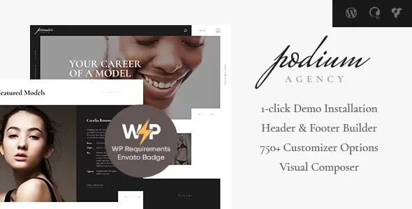 Podium – Fashion Model Agency WordPress Theme