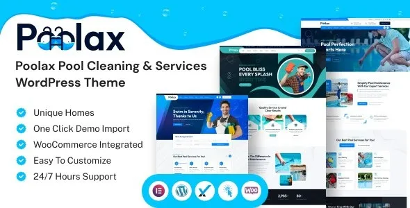 Poolax Pool Cleaning & Services WordPress Theme