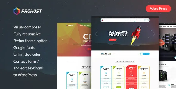 ProHost – Power Pack Hosting WordPress Theme