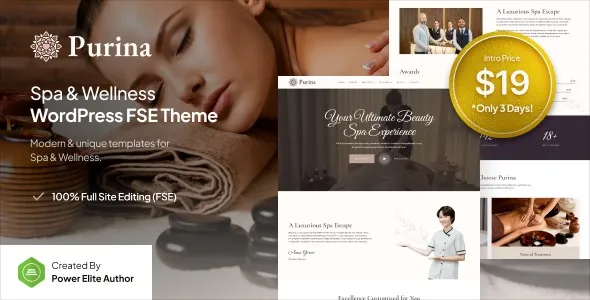 Purina 1.0.0 – Spa & Wellness FSE WordPress Theme