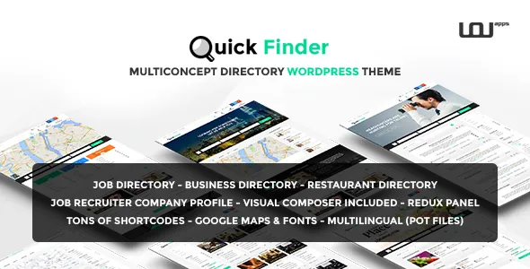 QuickFinder – Multiconcept Directory WordPress Theme