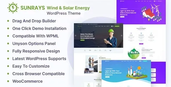Sunrays – Solar Power & Green Energy WordPress theme