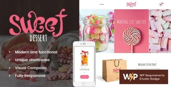 Sweet Dessert – Candy Shop & Cafe WordPress Theme