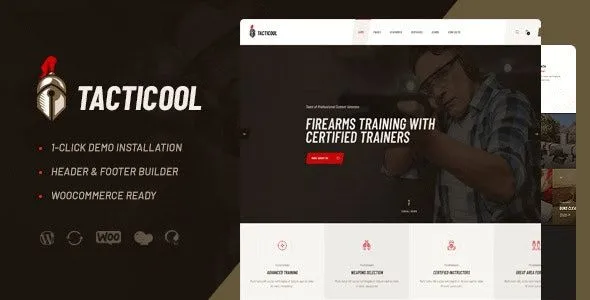 Tacticool – Shooting Range & Gun Store WordPress Theme