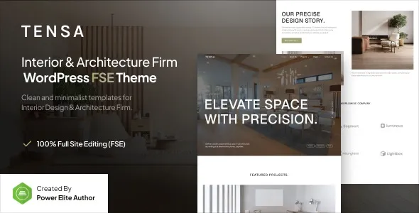 Tensa - Interior Design & Architecture Firm FSE WordPress Theme