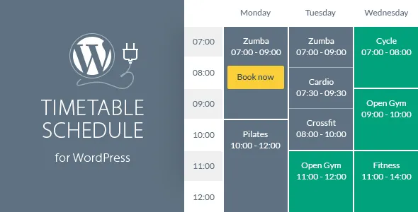 Timetable Responsive Schedule For WordPress|Timetable Responsive Schedule For WordPress