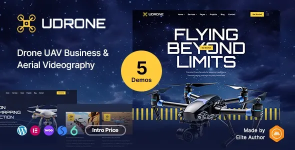 Udrone – Drone UAV Business & Aerial Videography WordPress Theme